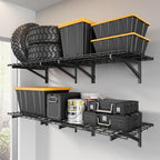 Jusgym 4 Pack Heavy Duty Garage Wall Shelving Set, Wall Mounted Garage Shelves by Jusgym