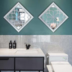 Wocred 2 PCS Square Wall Mirror, Gorgeous Rustic Farmhouse Accent, Rustic White - Image 4