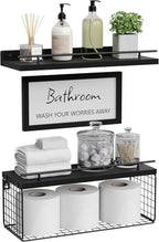 WOPITUES Floating Shelves for Wall Decor Sign, Bathroom Organizers and Storage by WOPITUESOfficial