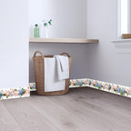 Floral Rose Wallpaper Border 196x4 Inch Peel and Stick Wall Border Pink Blue - Image 4
