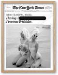 iHery Funny Having A Prevents Wrinkles Framed Trendy Hot Girls NewsPaper Wall by iHery