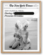 iHery Funny Having A Prevents Wrinkles Framed Trendy Hot Girls NewsPaper Wall by iHery
