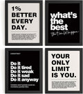 DSHFG Motivational Inspirational Office Wall Art Decor Prints Set of 4 by Unknown