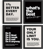 DSHFG Motivational Inspirational Office Wall Art Decor Prints Set of 4 by Unknown