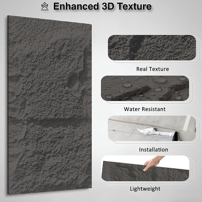 3D Faux Stone Wall Panels, 1.18" wall Panels - Image 3