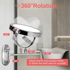 FUNTOUCH 5000mAh Rechargeable Wall Mounted Lighted Makeup Vanity Mirrors - Image 4