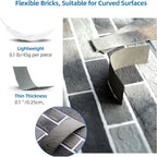 Gray Faux Brick Wall Tiles, 3D Thin Brick Veneers - Image 3