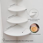 Corner Shelves, Floating Corner Shelf, Round End - Image 2