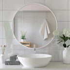 Sunniry White Circle Mirror, Round Mirror 20 inch, Circle Mirrors - Image 3