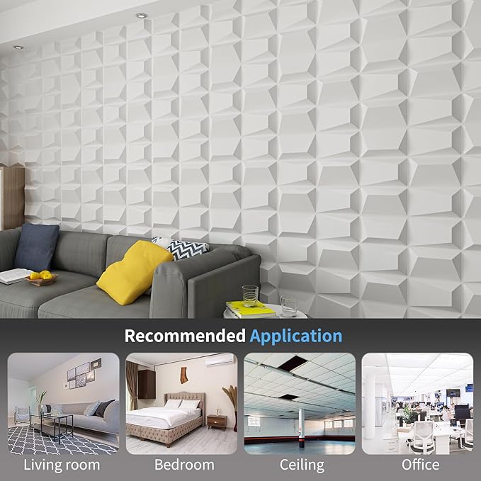 Art3d Decorative 3D Wall Panel, 32 Sq.FT PVC Interior Wall Decor - Image 2