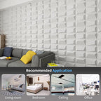 Art3d Decorative 3D Wall Panel, 32 Sq.FT PVC Interior Wall Decor - Image 2