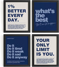 DSHFG Motivational Inspirational Office Wall Art Decor Prints Set of 4 by Unknown