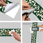HOMETITUTE Wallpaper Border Peel and Stick Decorative Wall Trim Self Adhesive - Image 6