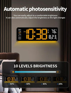 MASHI Digital Wall Clock, Auto-Dimming Wall Clock - Image 4