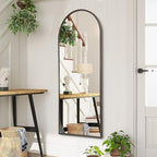Large Arched Full Length Mirror, Arch Bathroom Wall Mirrors Metal Aluminum - Image 4