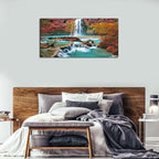 Tropical Forest Wall Art for Living Room Nature Waterfall Landscape Pictures - Image 5