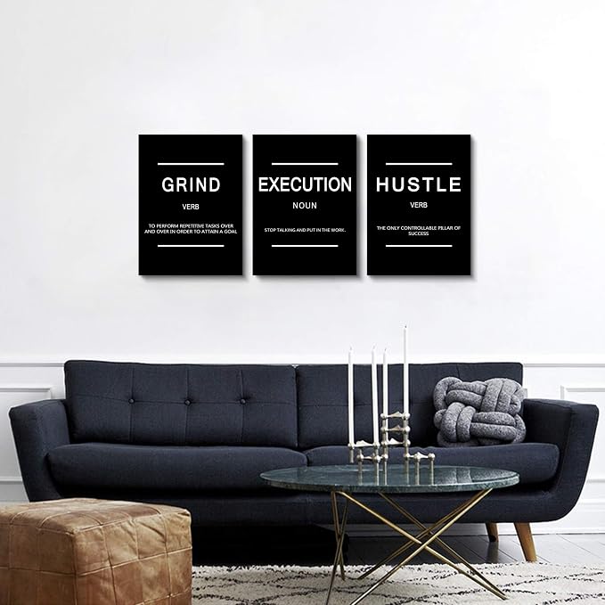 Framed Canvas Wall Art Success Quote, Office Wall Art, Positive Motivational - Image 8
