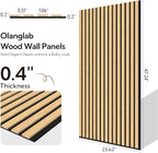 Olanglab Wood Slat Wall Panels 4 Pack, Acoustic Wall Panels, 47.24'' x 23.62" - Image 5