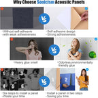 Sonicism 12 Pack Acoustic Wall Panels - Image 4
