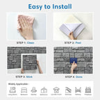 COMSTICKC 3D Wall Panel Peel and Stick, Faux Stone Wall Panel 10 Pcs 12"X12" - Image 8
