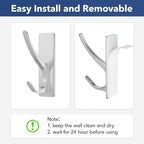 pickpiff Silver Self Adhesive Coat Hooks - Image 3