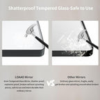 LOAAO 40X36 Inch Black Metal Framed Bathroom Mirror - Image 7