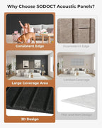 SODOCT 12 Pack Large Acoustic Panels, 47.2" X 23.6" X 0.4" Sound Proof Panels - Image 5