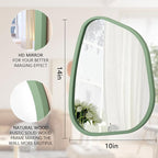 Asymmetrical Mirror for Wall Irregular Wood Frame Modern Unique Wall Mirror - Image 7
