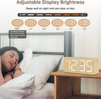DreamSky Wooden Digital Alarm Clock - Image 4