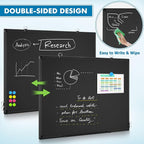 Magnetic Chalk Board, 24“x18” Black Chalkboard Double-Sided Dry Erase Board - Image 3