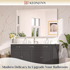 Keonjinn 55 x 36 Brushed Nickel Bathroom Mirrors - Image 2