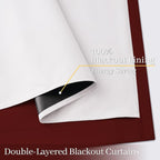 Yakamok 100% Blackout Curtain Panels 63 inches Cold and Light Blocking Drapes - Image 4