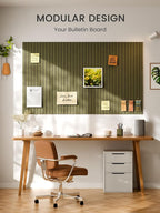 Bumusty Large Cork Board Alternative-48 x 36" Felt Bulletin Board Tiles - Image 6