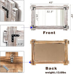MeMoreCool Large White Farmhouse Mirror 40x28 Inch, Wood Framed Decorative Wall - Image 6