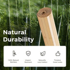 OUZUGIE 2 Pack 96x48 Inch Natural Bamboo Wall Panel – Carbonized Pole Wrap - Image 7