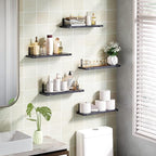 Fixwal Wall Shelves, Width 4.7 Inches Black Floating Shelves - Image 2