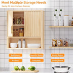 VINGLI Fluted Modern Medicine Cabinet, Bathroom Wall Cabinet Over Toilet Storage - Image 4