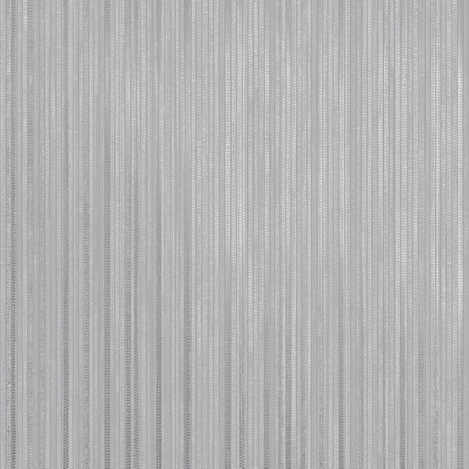 Tempaper Textured Metallic Silver Faux Grasscloth Removable Peel and Stick by TempaperCo