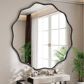 Round Wavy Mirror, 36 Inch Metal Frame Circle Mirror, Round Wall Mounted by Unknown