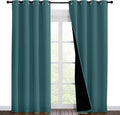 NICETOWN Complete 100% Blackout Curtain Set, Thermal Insulated & Energy by NICETOWN
