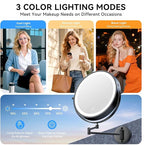 10'' 30X/1X Wall Mounted Lighted Makeup Mirror, 5000mAh Rechargeable - Image 5