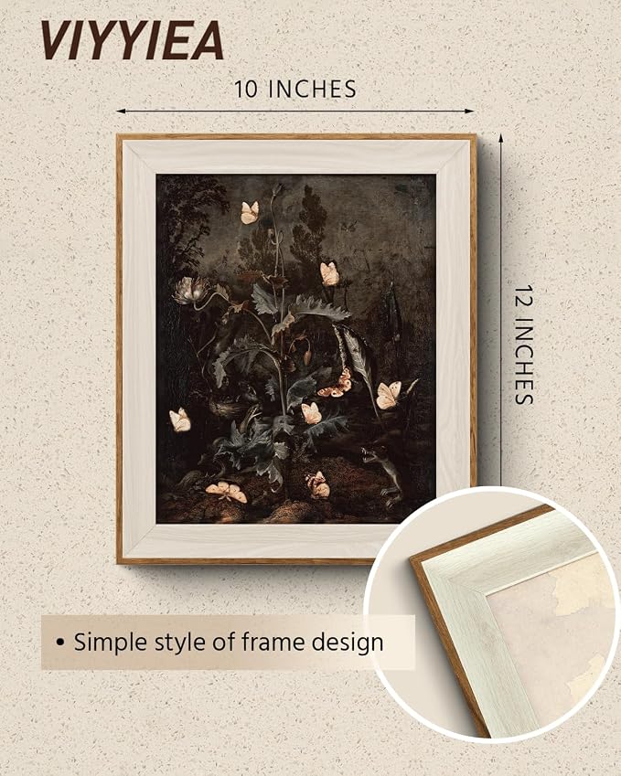 VIYYIEA Framed Wall Art for Living Room, Butterfly Canvas Prints, Vintage Home - Image 2