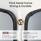 30x48 Inch Oversized Matte Black Bathroom Vanity Mirrors | Flush Mount Deep Set - Image 3