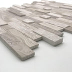 SUNWINGS 5-Sheet Peel and Stick Mosaic Natural 3D Stone Self Adhesive Marble - Image 4