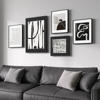 Framed Black and White Abstract Wall Art by Cuspin