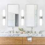 Wall Sconces Set of Two, Brushed Nickel Gold Bathroom Sconces Wall Lighting - Image 5