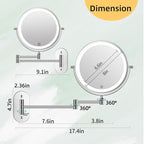 FUNTOUCH 5000mAh Rechargeable Wall Mounted Makeup Mirror - Image 6