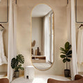 Oval Full Length Mirror, Ultra-Clear Explosion-Proof Dressing Mirror, Simple by TheiaMo