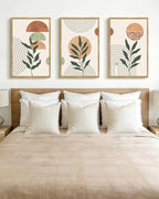 PHOPAGO Boho Wall Art Sage Plant Botanical Bohemain Framed Wall Printing Large by PHOPAGO