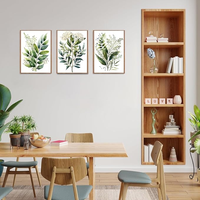 Bwodke Botanical Wall Art Plant Floral Watercolor Poster Canvas Prints Set of 3 - Image 7